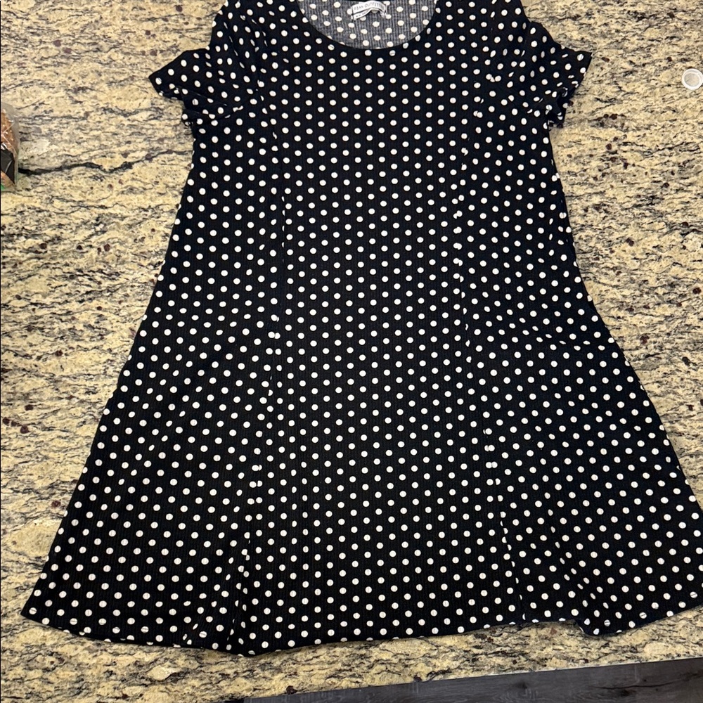 Urban Outfitters Black and White Polka Dot Mini Dress